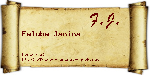 Faluba Janina névjegykártya